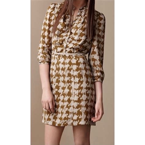 burberry brit printed midi dress|Burberry Brit Printed Silk Dress .